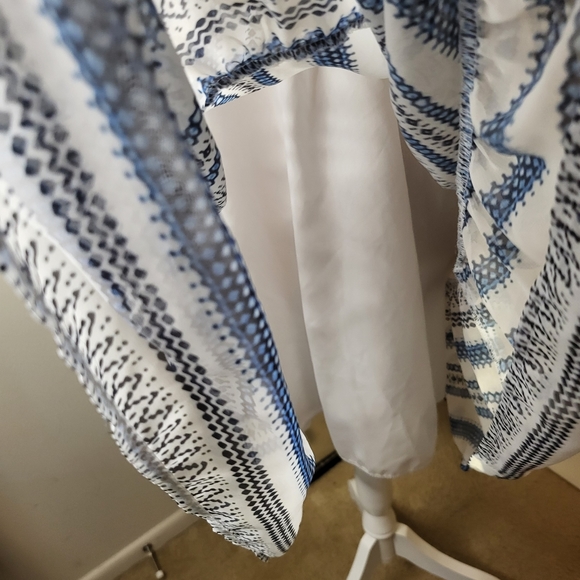 Source Unknown - Blue and White Striped Babydoll Style Dress, Size M - Picture 4 of 7